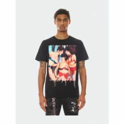 Cult Of Individuality Short Sleeve Crew Neck Tee "Sex Drugs Rock N Roll" In Black T-Shirts