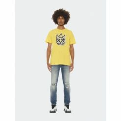 Cult Of Individuality 3D Clean Shimuchan Logo Short Sleeve Crew Neck Tee In Maize Tops Yellow