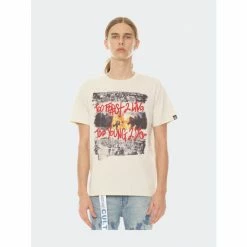 Cult Of Individuality Short Sleeve Crew Neck Tee "Too Fast" T-Shirts Beige