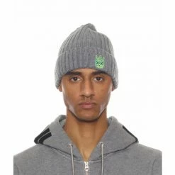 Cult Of Individuality Knit Hat With Indigo Bunting And Tomato Hats Gray