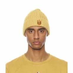 Cult Of Individuality Knit Hat With Black And Oriole Hats Yellow