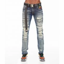Cult Of Individuality Marley Rocker Slim Belted Denim & Bottoms Shed