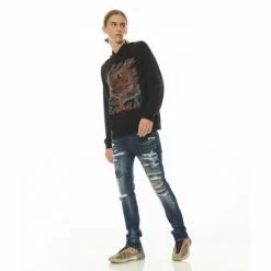 Cult Of Individuality Punk Super Skinny Jeans In Norse Denim & Bottoms Blue -Cult of Individuality Shop unnamed file 502