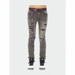 Cult Of Individuality Punk Nomad Jeans In Canteen Denim & Bottoms Black