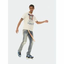 Cult Of Individuality Short Sleeve Crew Neck Tee "Floyd" T-Shirts Cream -Cult of Individuality Shop unnamed file 577