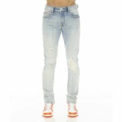 Cult Of Individuality Rocker Slim Stretch W/ White Belt Jeans & Denim Hateful