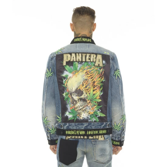 Cult Of Individuality Type IV Denim Jacket With Double Cuff And Waistband Pantera Denim & Bottoms Blue 1 Cult Of Individuality Type IV Denim Jacket With Double Cuff And Waistband Pantera Denim & Bottoms Blue