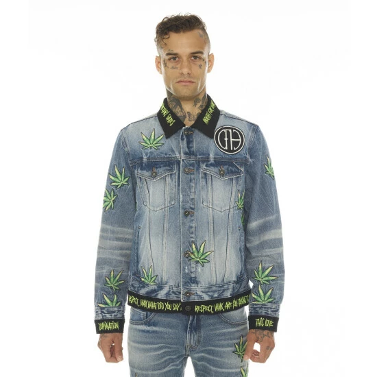 Cult Of Individuality Type IV Denim Jacket With Double Cuff And Waistband Pantera Denim & Bottoms Blue 2 Cult Of Individuality Type IV Denim Jacket With Double Cuff And Waistband Pantera Denim & Bottoms Blue - Image 2
