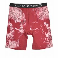 Cult Of Individuality Cult Briefs "Skull" Denim & Bottoms Coral/beet Red