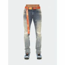 Cult Of Individuality Rocker Slim Jeans In Nimbus Denim & Bottoms Blue