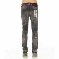 Cult Of Individuality Punk Super Skinny Jeans In Bristol Denim & Bottoms Black -Cult of Individuality Shop unnamed file 671