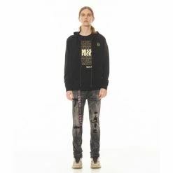 Cult Of Individuality Punk Super Skinny Jeans In Bristol Denim & Bottoms Black -Cult of Individuality Shop unnamed file 672