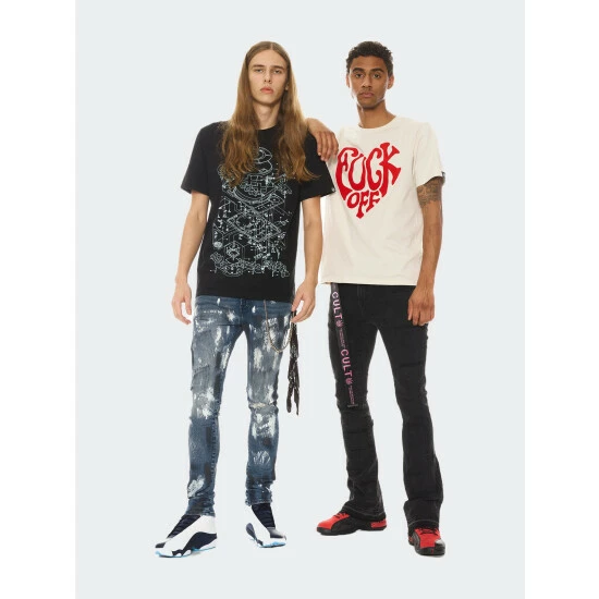 Cult Of Individuality Hipster Slim Boot Jeans - Grunge Denim & Bottoms Black 3 Cult Of Individuality Hipster Slim Boot Jeans - Grunge Denim & Bottoms Black - Image 3