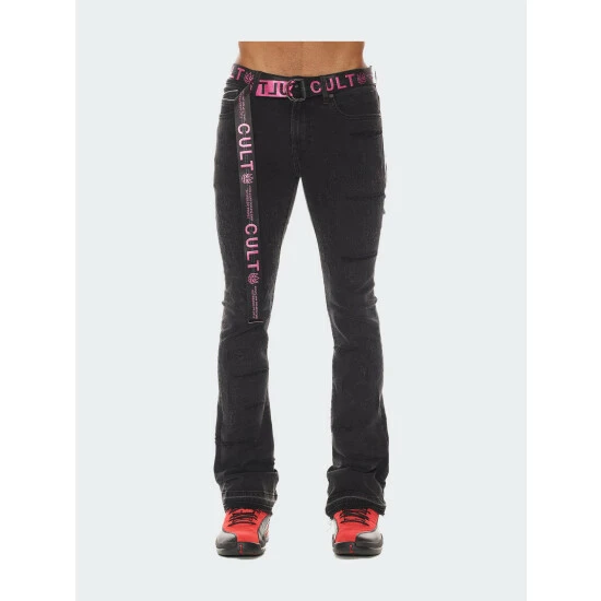 Cult Of Individuality Hipster Slim Boot Jeans - Grunge Denim & Bottoms Black 4 Cult Of Individuality Hipster Slim Boot Jeans - Grunge Denim & Bottoms Black - Image 4