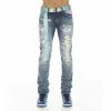 Cult Of Individuality Rocker Slim Ridged W/ Baby Blue Belt Clothing Maker