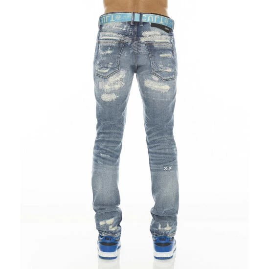 Cult Of Individuality Rocker Slim Ridged W/ Baby Blue Belt Clothing Maker 2 Cult Of Individuality Rocker Slim Ridged W/ Baby Blue Belt Clothing Maker - Image 2