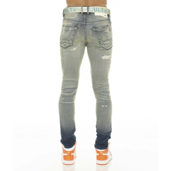 Cult Of Individuality Punk Super Skinny Stretch W/ Beet Red Belt Denim & Bottoms Ino 3 Cult Of Individuality Punk Super Skinny Stretch W/ Beet Red Belt Denim & Bottoms Ino - Image 3