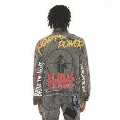 Cult Of Individuality Type II Denim Jacket Public Enemy In Public Coats, Jackets & Blazers Charcoal