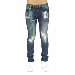 Cult Of Individuality Punk Super Skinny Belted Denim & Bottoms Nash