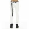 Cult Of Individuality Punk Super Skinny Stretch /w Belt Clothing White Grundge