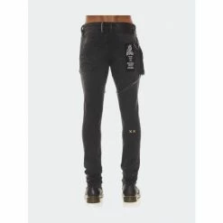 Cult Of Individuality Punk Super Skinny Jeans In Mixer Denim & Bottoms Black -Cult of Individuality Shop unnamed file 763