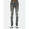 Cult Of Individuality Punk Super Skinny Stretch W/ White Belt Clothing Canteen