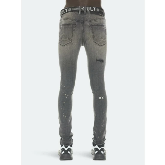 Cult Of Individuality Punk Super Skinny Stretch W/ White Belt Clothing Canteen 3 Cult Of Individuality Punk Super Skinny Stretch W/ White Belt Clothing Canteen - Image 3