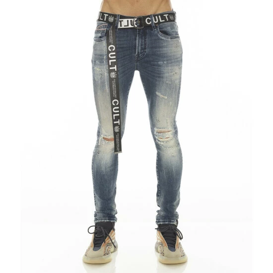 Cult Of Individuality Punk Super Skinny Stretch W/ Black Belt Belts Mayfly 1 Cult Of Individuality Punk Super Skinny Stretch W/ Black Belt Belts Mayfly