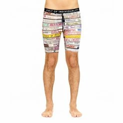 Cult Of Individuality Cult Briefs 2 Pack "Cassetts" Denim & Bottoms Print/gold Solid
