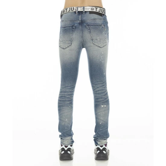 Cult Of Individuality Punk Super Skinny Stretch W/ White Belt Belts Basil 3 Cult Of Individuality Punk Super Skinny Stretch W/ White Belt Belts Basil - Image 3