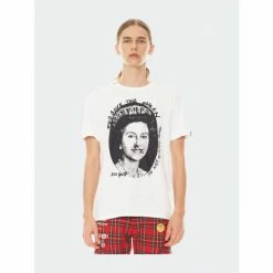 Cult Of Individuality Short Sleeve Crew Neck Tee "God Save The Queen" Sex Pistol T-Shirts White