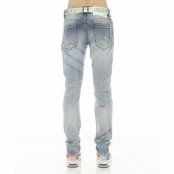 Cult Of Individuality Rocker Slim Stretch /w Belt Denim & Bottoms Skittle -Cult of Individuality Shop unnamed file 832