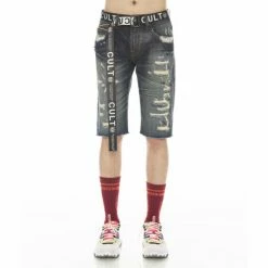 Cult Of Individuality Rocker Short Japanese Selvage Ridged W/ Belt Belts Tarvick