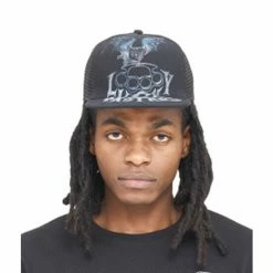 Cult Of Individuality Mesh Back Flat Visor Lucky Bastard Hats Black