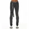 Cult Of Individuality Punk Super Skinny Jeans In Black Coated  Denim & Bottoms