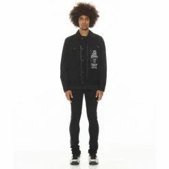 Cult Of Individuality Punk Super Skinny Jeans In Crystal Denim & Bottoms Black -Cult of Individuality Shop unnamed file 873