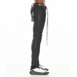 Cult Of Individuality Punk Super Skinny Jeans In Black Coated Denim & Bottoms -Cult of Individuality Shop unnamed file 88