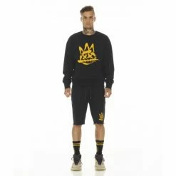 Cult Of Individuality Crew Neck Fleece Sweatshirt Sweatshirts, Sweaters & Hoodies Black -Cult of Individuality Shop unnamed file 913