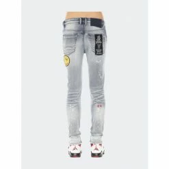 Cult Of Individuality Punk Super Skinny Jeans In Acid Denim & Bottoms Blue -Cult of Individuality Shop unnamed file 919