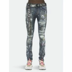 Cult Of Individuality Punk Super Skinny Stretch W/Acai Belt Belts Chaos
