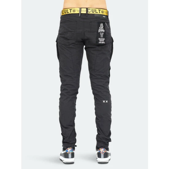 Cult Of Individuality Rocker Cargo Belted Denim & Bottoms Black 2 Cult Of Individuality Rocker Cargo Belted Denim & Bottoms Black - Image 2