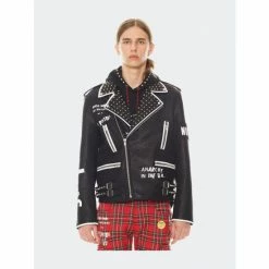 Cult Of Individuality Leather Moto "Sex Pistols" Jacket Coats, Jackets & Blazers Black