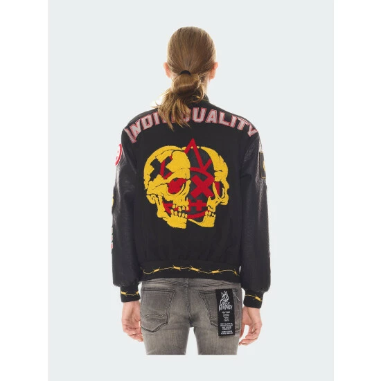 Cult Of Individuality Varsity Jacket In Black Coats, Jackets & Blazers 5 Cult Of Individuality Varsity Jacket In Black Coats, Jackets & Blazers - Image 5