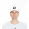 Cult Of Individuality Mesh Back Trucker Curved Visor Cap Hats White