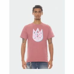 Cult Of Individuality 3D Clean Shimuchan Logo Short Sleeve Crew Neck Tee In Deco Rose Tops Pink