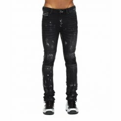 Cult of Individuality Shop 3 Cult Of Individuality 3M Punk Super Skinny Moto Jeans Denim & Bottoms Black